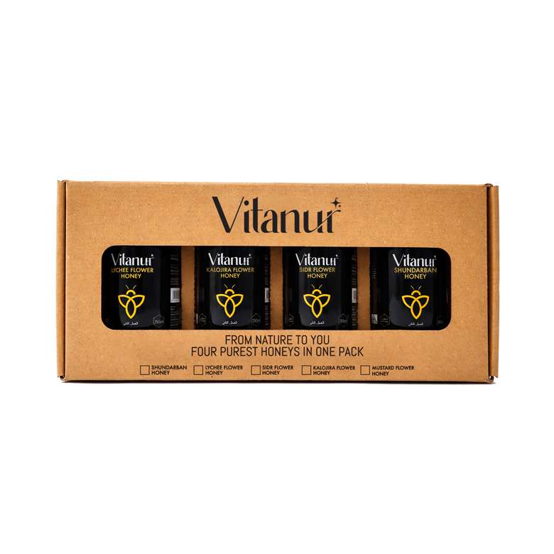 HONEY COMBO - VitaNur SHUNDARBAN, KALOJIRA, LYCHEE, SIDR Honey