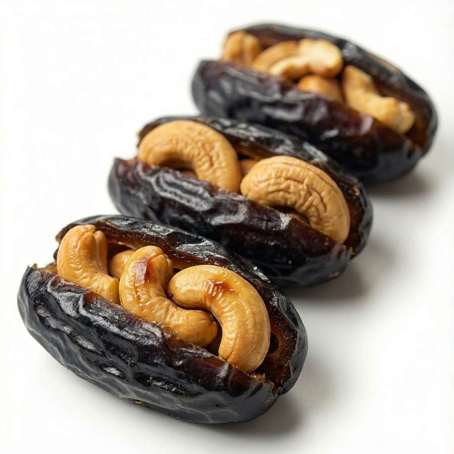 AJWA Dates Filled With Roasted Cashews 24pc - আজওয়া খেজুর ভাজা কাজু বাদাম