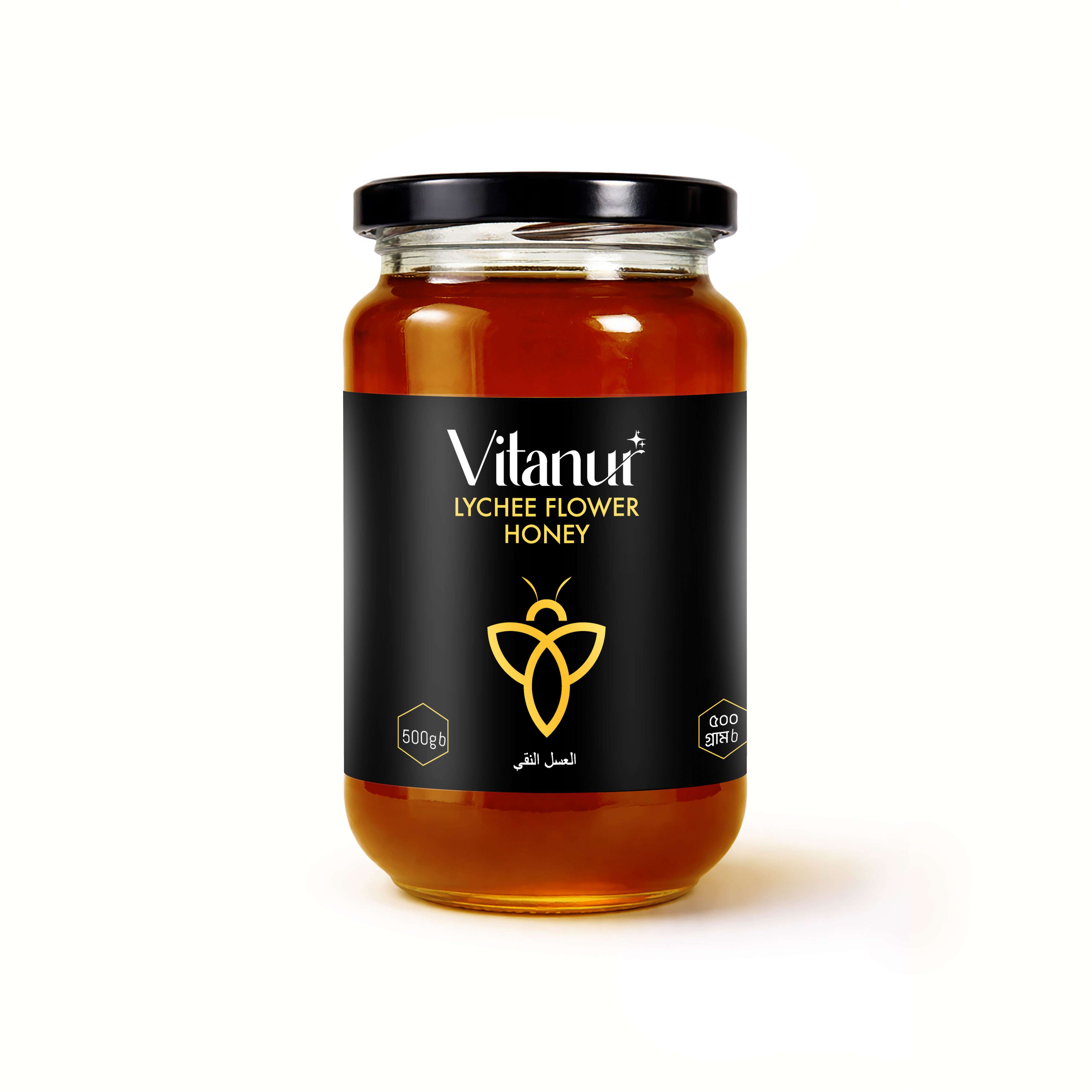 VITANUR LYCHEE FLOWER Honey 500g ভিটানুর লিচু ফুলের মধু ৫০০ গ্রাম
