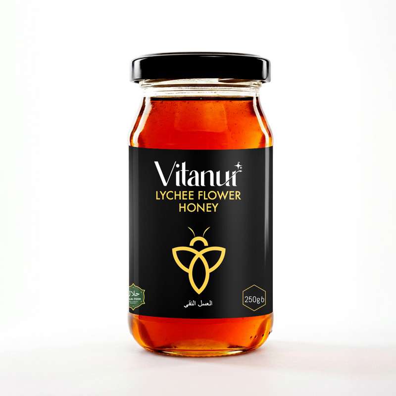 VitaNur Lychee Flower Honey 500gm - লিচু ফুলের মধু